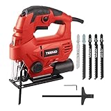 TEENO Sierra de Calar 650W Sierra de Caladora 6 Velocidad Ajustable Profundidad de Corte:...