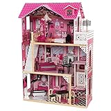KidKraft 65093 Casa de muñecas de madera Amelia para muñecas de 30 cm con 15 accesorios...