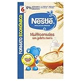 Nestlé - Multicereales con galleta María - Papilla de cereales instantánea de fácil...