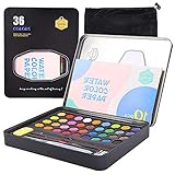 mreechan Set de Pinturas de Acuarela,Caja de Acuarela,Set de Acuarelas de 36 Colores de...
