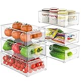 Juego de 6 organizadores para frigoríficos (3 tamaños), organizador de cocina, para...