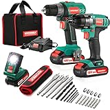 Taladro Atornillador 18V, 160Nm Destornillador de Impacto, Hychika Taladro Inalámbrico,...