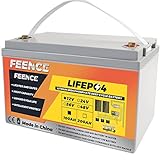 FEENCE Batería LiFePO4 de 12,8 V de 100 Ah, batería de litio Plus, 1280 Wh de energía...