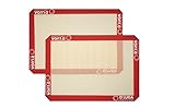 D'Luga Juego de 2 alfombrillas antiadherentes de silicona para hornear