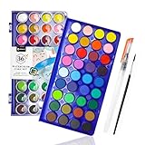 Artecho Acuarelas 36 Colors, Incluyendo 1 Pincel y 1 Pinceles de Agua, para Principiantes...