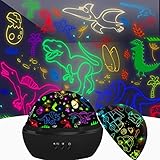 Dinosaurios Juguetes para Niños 2-9 Años, 2 en 1 Multifunción Proyector Luces nocturnas...