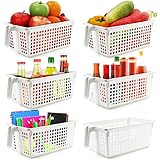Kurtzy Pack de 6 Contenedores Organizador Nevera Cocina y Alacena con Asa - 27,5 cm de...