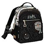 Anekke - Mochila de Mujer - Bolso Mediano - Bolsa de Polipiel con 2 Asas 3 Bolsillos -...