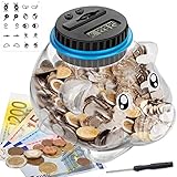 Tonsooze Hucha Digital Pantalla LCD automática, Hucha Contador Contador de Monedas Hucha...