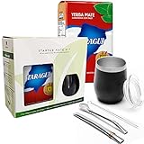 BALIBETOV Kit Mate Argentino - Incluye Vaso para Mate en Acero Inoxidable (Calabaza Mate),...