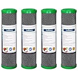 Lafiucy Filtro de agua de carbón activado de cáscara de coco de 5 micras y 10 pulgadas,...