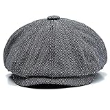 KeepSa Newsboy Casquillo Plano Sombreros Baker Boy Gorras - 8 Panel Peaky Herringbone...