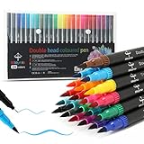 IMURZ Rotuladores Lettering 24 Colores Lettering Rotuladores Punta Pincel