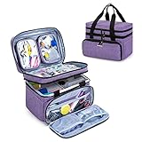 BAFASO Bolsa para Kit de Costura de Doble Capa, Costurero Grande con 2 Bolsillos...