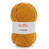 Lanas Katia Canada Ovillo de Color Mostaza Cod. 31