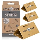 Super Ninja Trampa para peces de plata, paquete de 3, mata peces de plata, ecológica, no...