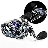 QMMD Carretes de Pesca Giratorio de Engranajes 8.1: 1 Ligero Carrete de Pesca Surfcasting...
