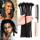 Extensiones de rastas de cabello humano 100% 6 pulgadas Afro Kinky Black 100 hebras 0.6cm...