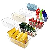 Kurtzy Cajón de Cocina Nevera y Alacena (Pack de 8) 20 cm de Largo – Cesta Organizador...