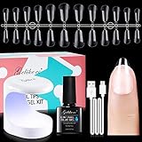 Gelike ec Kit Uñas, Nail Kit de Tips Uñas Gel con Pegamento, 240 Uñas Postizas...