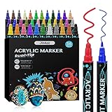 Rotuladores Lettering 36 Colores Pintura Acrílica Doble Punta Resistente al Agua para...