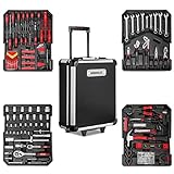 GREENCUT TOOLS819 - Set de herramientas con 819 piezas, maleta trolley 2 ruedas y asa...