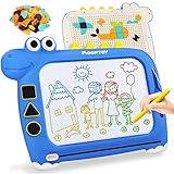MOONTOY Pizarra Magnetica Infantil Juguetes Niños 2 Años, 2 en 1 Pizarra Magica Tangram...
