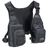 BASSDASH FV08 Chaleco de pesca con mosca ultraligero para hombres y mujeres, paquete de...