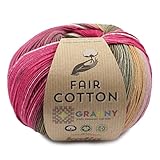 Katia Fair Cotton Granny de Lanas Ovillo de Color Fucsia Cod.304
