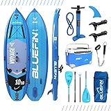 Sup Voyage de Bluefin | Tabla de Paddle Surf Hinchable 10’10 | Estabilizadores...