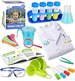 UNGLINGA Laboratorio de Quimica Kit Ciencias Niños con Bata de Laboratorio Juguetes Kit...