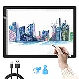 Mesa de Luz para Dibujo A4, Mesa de Luz para Tablero de Dibujo A4 LED Tableta de Luz 3...