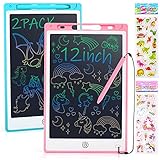 Auney Tableta Escritura Niños, 2 Piezas Pizarra Electrónica Niños Color LCD 12...