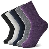 Calcetines de lana merino para mujer Calcetines de senderismo de lana transpirable Regalos...