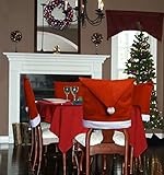 Imperial Home Gorro de Papá Noel Silla de Comedor Fundas Juego de 4 Cocina Decoración...