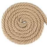 10M Cuerda de Yute 16mm,4 Capas Cuerda de Cáñamo Gruesa Cuerda rascador para Gatos para...