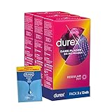 Durex Preservativos Dame Placer Con Puntos Y Estrías - 3x12 Condones Pack, Rosa, 12...