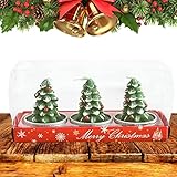 Rainao Luces de té navideñas - candelitas navideñas - 3 Velas en Forma de Papá...