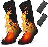 Calcetines Calefactables Calcetines con Calefacción Eléctrica para Deportes de Invierno,...