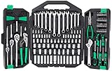Marca Amazon - Denali - Kit de herramientas multipropósito, 170 piezas y juego de vasos