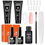Lofuanna Kit de Extensión de Uñas de Gel de 2 Colores,15ML Gel Constructor de Colores...