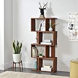 [en.casa] Librería 130 x 60 x 24 cm Estante para CDs Soporte para DVDs con 8...
