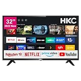 HKC Smart TV 32 pulgadas (80 cm) Televisores - Netflix, Prime Video, Rakuten TV, DAZN,...