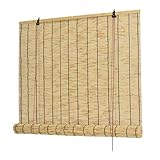 Geovne Cortina de Paja,Estores de Bambú,Persianas Romanas Retro,Estor Enrollable de...