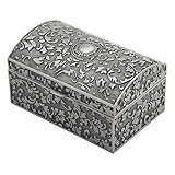 AVESON - Joyero rectangular de metal vintage, caja de regalo, organizador de joyas, para...