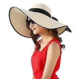 DRESHOW Sombrero Paja Mujer Plegable Verano Sombrero Verano Sombrero ala Ancha Mujer...