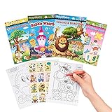 THE TWIDDLERS - Pack de 24 Mini Libros Educativos para Colorear más Pegatinas / Fiesta de...