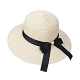 Sombrero de Paja para Mujer Plegable Bohemia Verano Sun Floppy Sombrero de la Playa con...