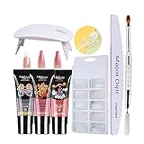 Gel De Manicura De Secado Rã¡Pido Lã¡Mpara, Uv Moldes, Kit De ExtensióN De UñAs - 3...
