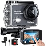 COOAU Cámara Deportiva 4K 60FPS 20MP Wi-Fi（pantalla táctil con zoom 8X Nuevo EIS...